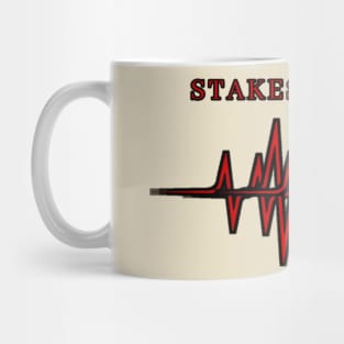 Graphic Stakes Is High red Mug